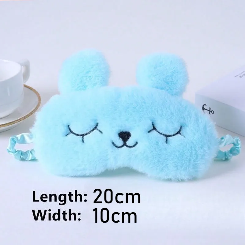 Bunny Ear Sleep Mask for Adults - Adjustable Light-Blocking Eye Cover for Nap, Travel & Office, Unisex Gift with Portable Pouch