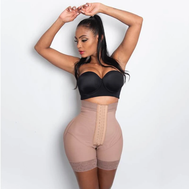 Panty Body Shaper With Brassier  High Compression BBL Postpartum Butt lifter Butt Pads Seamless Hip Enhancer Shorts