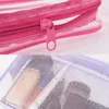 PVC Travel Storage Bag Cosmetic Bags Waterproof Transparent Cases Large Capacity Plastic Zipper Wash Bag Portable Make Up Pounch 4