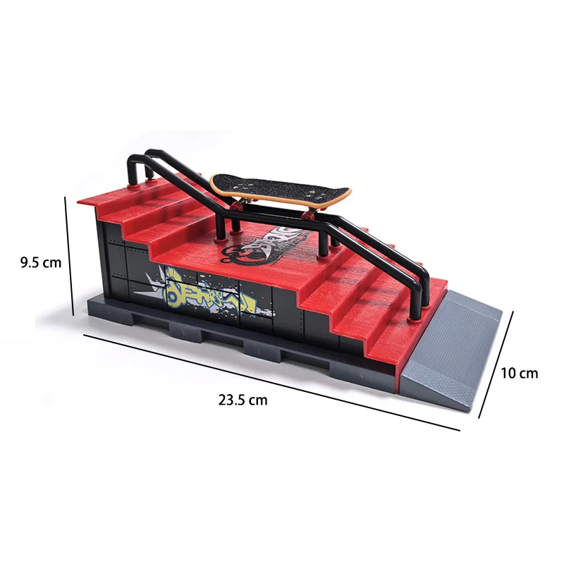 Finger Skateboard Toys Fingerboard Set Professional Finger Skateboard Sets Skate Park Ramp Deck Scene Venue Combination DIY Assemble Novelty Toys Kit Gift Kids Child