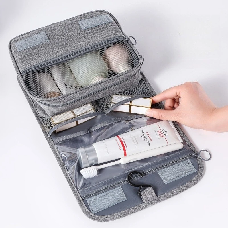 Portable Hanging Toiletry Organizer for Travel - Large-Capacity, Dry/Wet Separation, Men's Handheld Bag