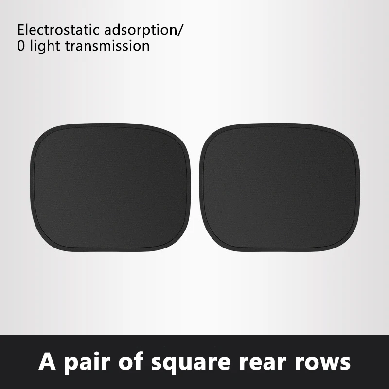 SEAMETAL Elektrostatische Sonnenblende für Auto-Seitenfenster, 4-lagige Sonnenschutzvorhänge, blendfrei, UV-Blocker, Auto-Sonnenschutzabdeckung