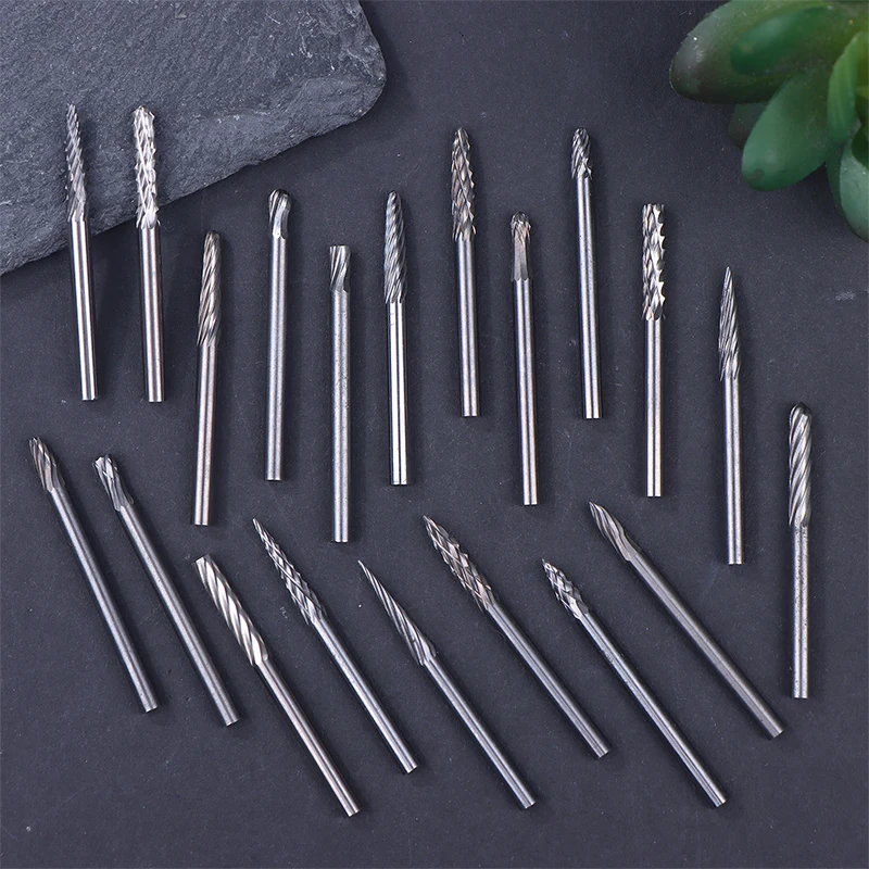 Tungsten Carbide Rotary File Hard Alloy Rotary Bur Drill Bit 3mm Shank Engraving Cutter Grinding Head For Metal And Plastic