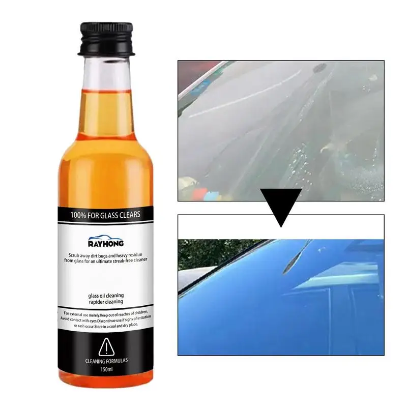 

Water Spot Remover For Cars Glass 150ml Windshield Cleaner Glass Oil Film Remover Polish And Restore Automotive Glass Restore