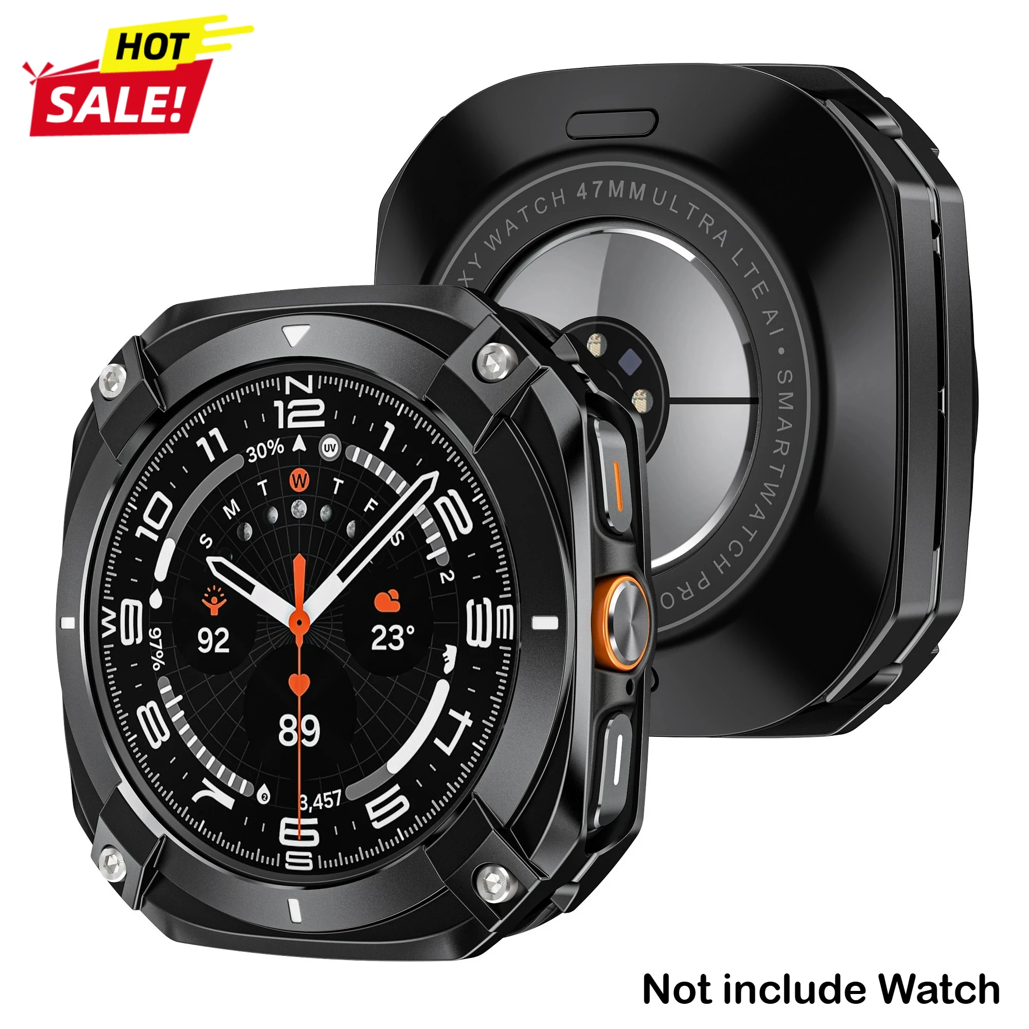 Premium Aluminium Alloy Metal Bumper Protective Watch Case Cover
