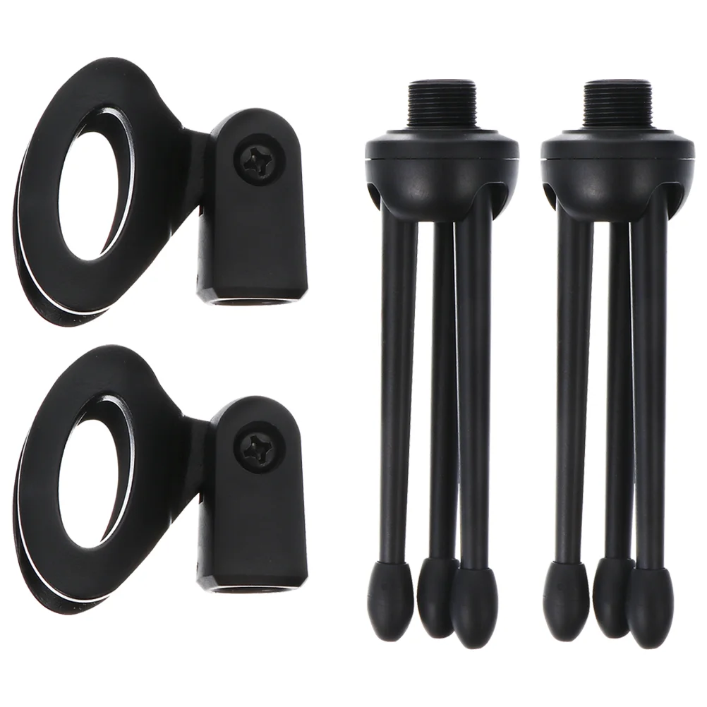 2 Pcs Tripod Mic Audio Accessory Wireless Microphone Plastic Universal Stand microphone stand