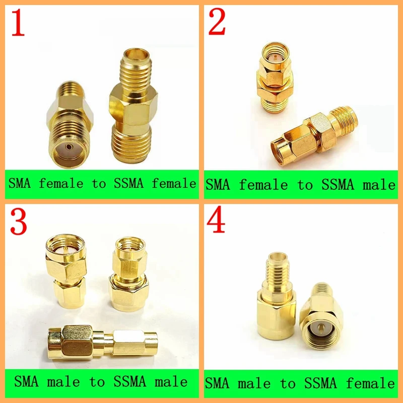 Sma para Ssma Mini Macho Fêmea Conector Sma para Ssma Fêmea Macho Adaptador Reto rf Conector Coaxial de Alta Qualidade