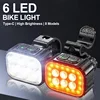 BUCKLOS Bike Light Set Front and Rear Lights Led Bicycle Lamp USB Rechargeable Cycling Flashlight for Road MTB Bicycle Lantern 5