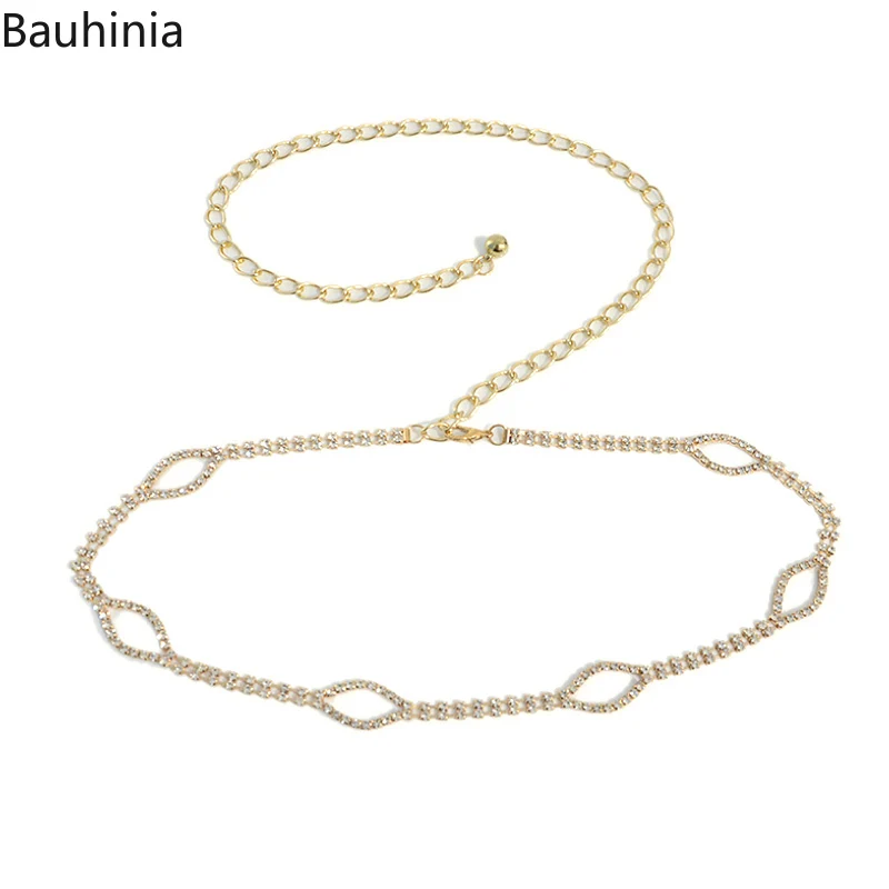 

Summer Hot Sale 60-95cm Fashion Design Women Thin Belt Casual Wear-resistant Dress Decoration Gold Chain Belt