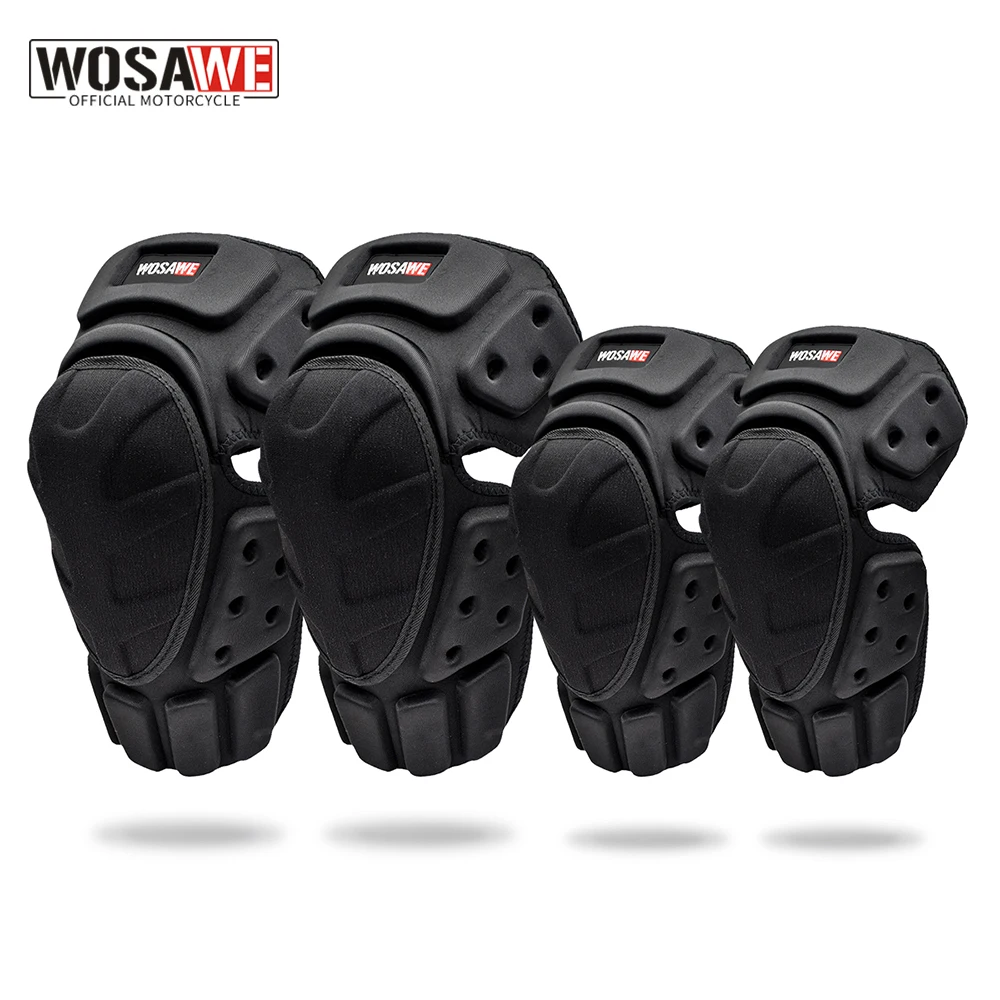 Knee pad elbow pads protective gear set WOSAWE Cycling Elbow Protector Knee Pads EVA Protective Gear for Motorbike Skiing Skating Skateboard Ridng Racing Safety Guards