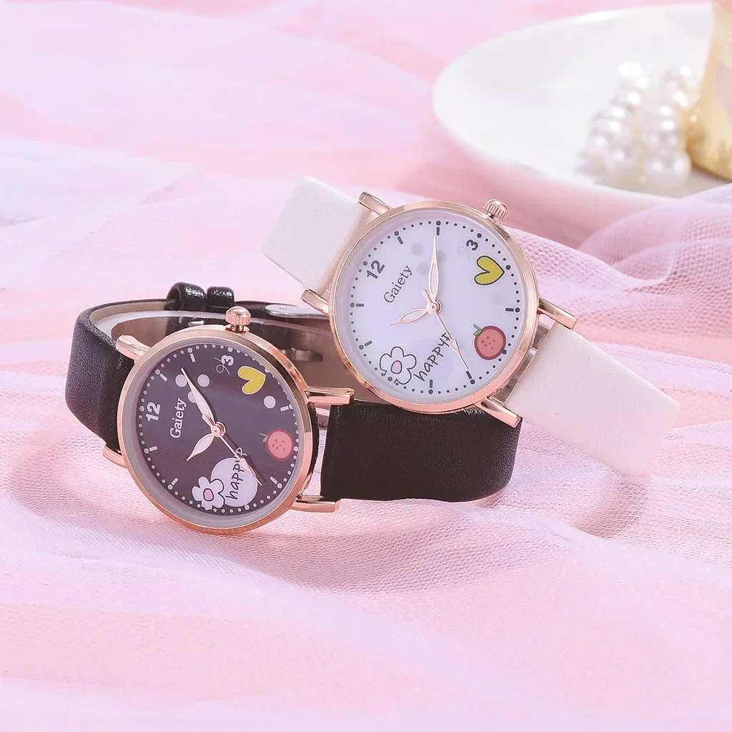 UKCOCO Montre Pour Filles : Montre À Quartz Analogique À Motif De Chat