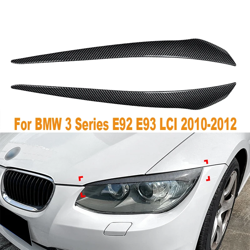 

Headlight Eyelids Head Light Lamp Eyebrow Cover Trim Headlight Eyebrow Car Accessories For BMW 3 Series E92 E93 LCI 2010-2012