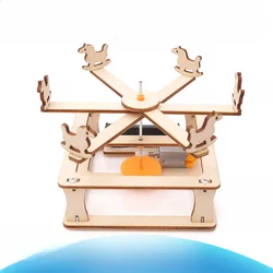 DIY 3D Wooden Puzzle & Wood Craft STEM Kit (Merry - go - round)