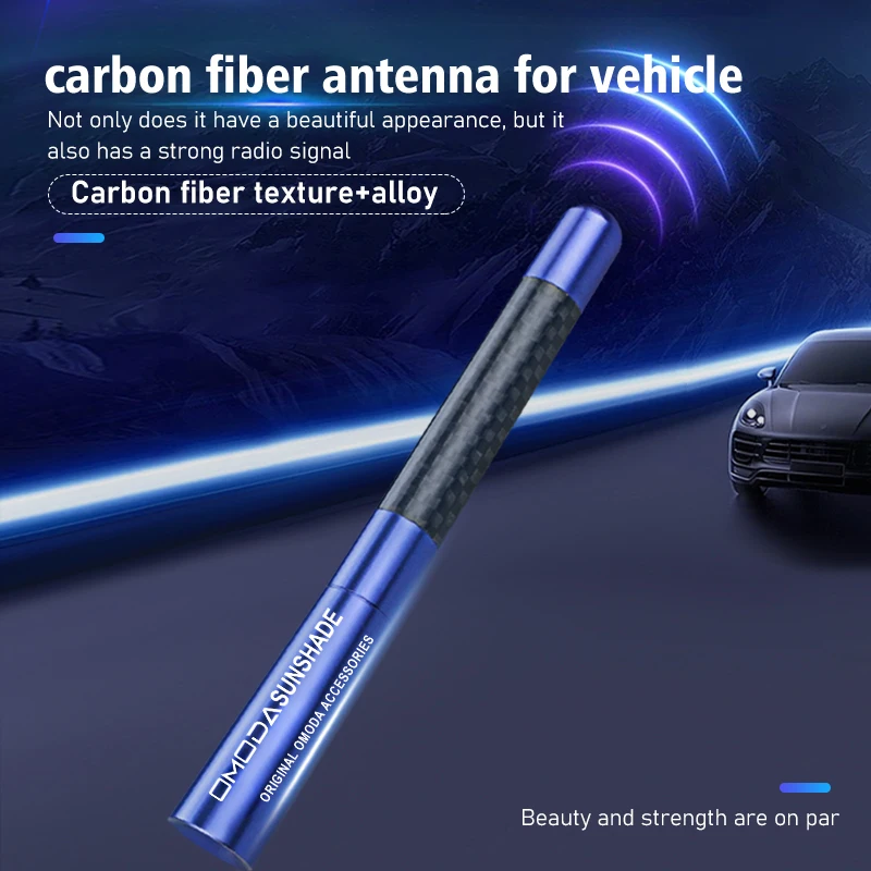 체리 오모다 카본 파이버 자동차 라디오 안테나 자동차 액세서리 5 E5 9 C3 C5 C9 C3 EV PRO PHEV FX