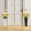 8PCS Flower Bucket Creative Wrought Vase Retro Decorative Iron Desk Topper Vintage Display French Country 4