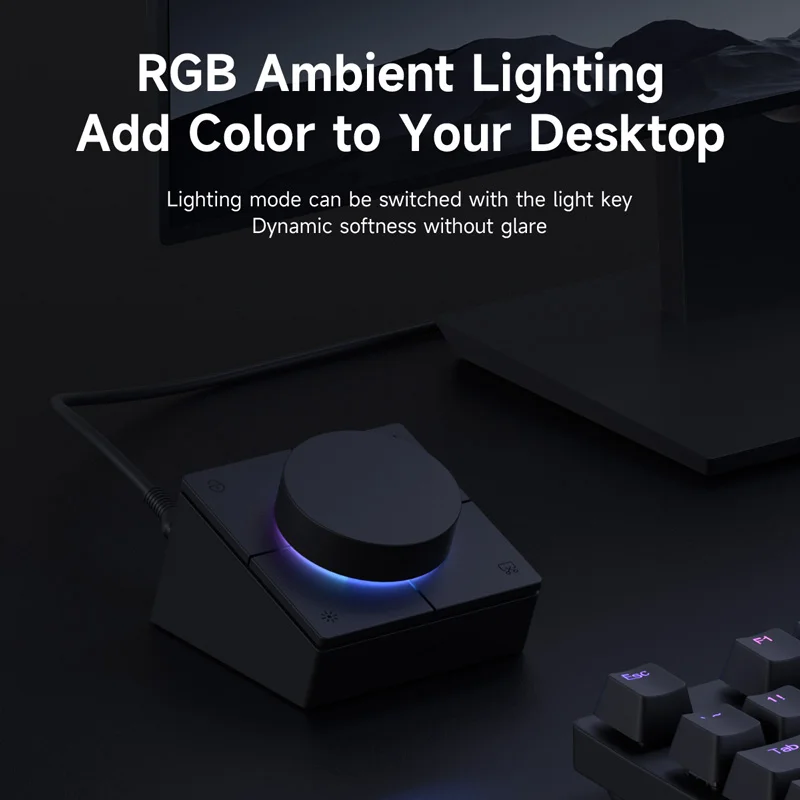 Hagibis Knob USB C Hub With Shortcut Buttons Type-C Docking Station Volume Adjustment Desktop Controller 2.5G RJ45 For_voghion.com