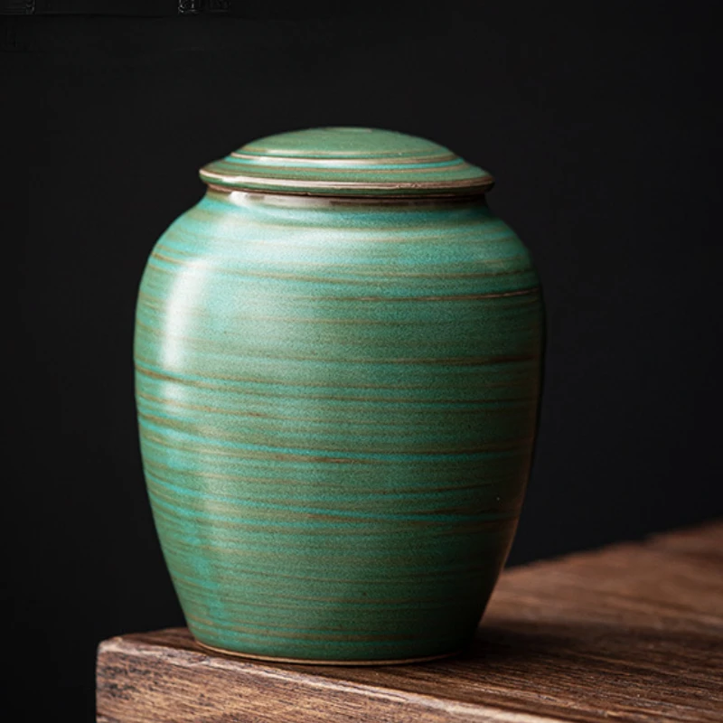 Personalized Pet Urn Mini Ceramic Urns Small Malachite Green Funeral Memorial Coffin My Favorite Pet