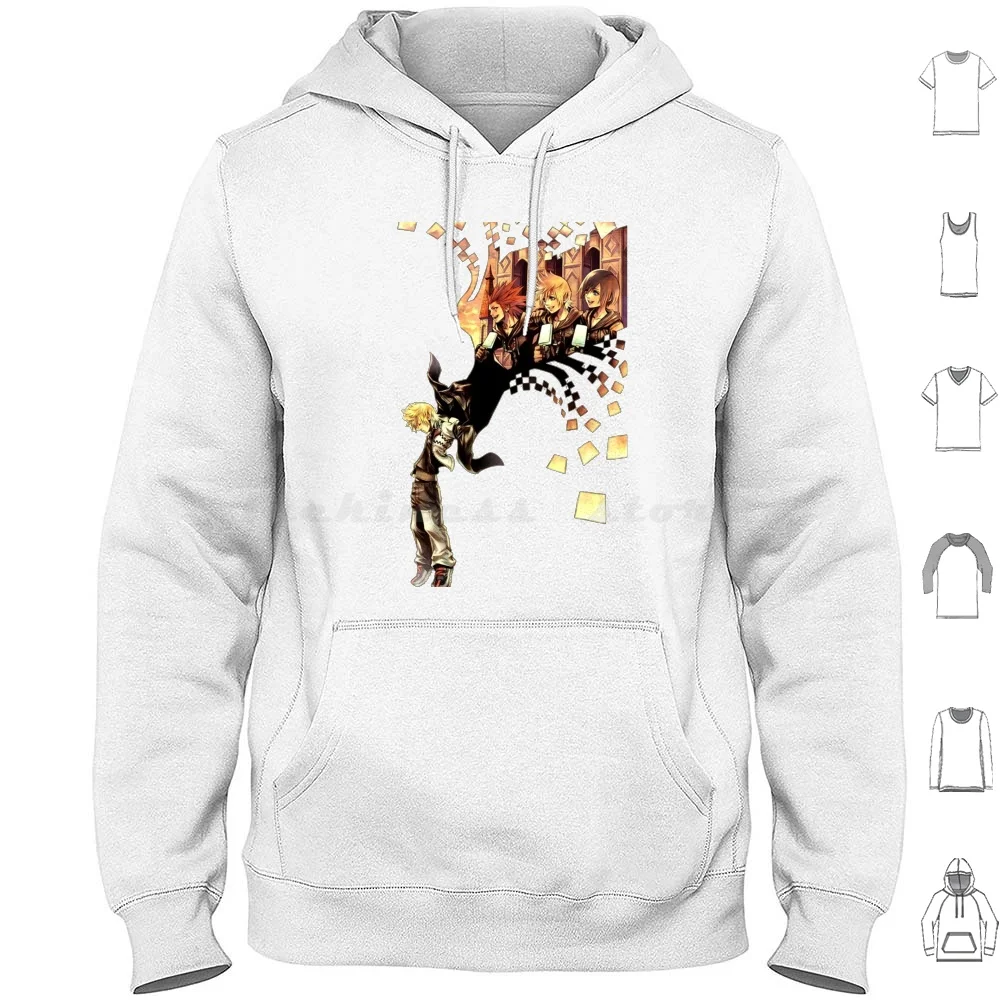 Kingdom Hearts 358 / 2 Giorni Felpa Con Cappuccio In Cotone Manica Lunga Kingdom Hearts Sora Hearts Kingdom Keyblade Game Senza Cuore Kh