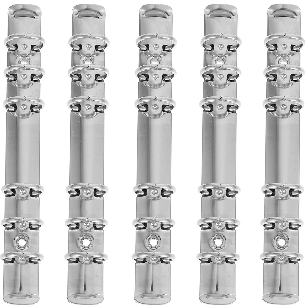 

5 Pcs Binder Rings Mechanisms Plug-in DIY Notebook Accessories Stainless Steel