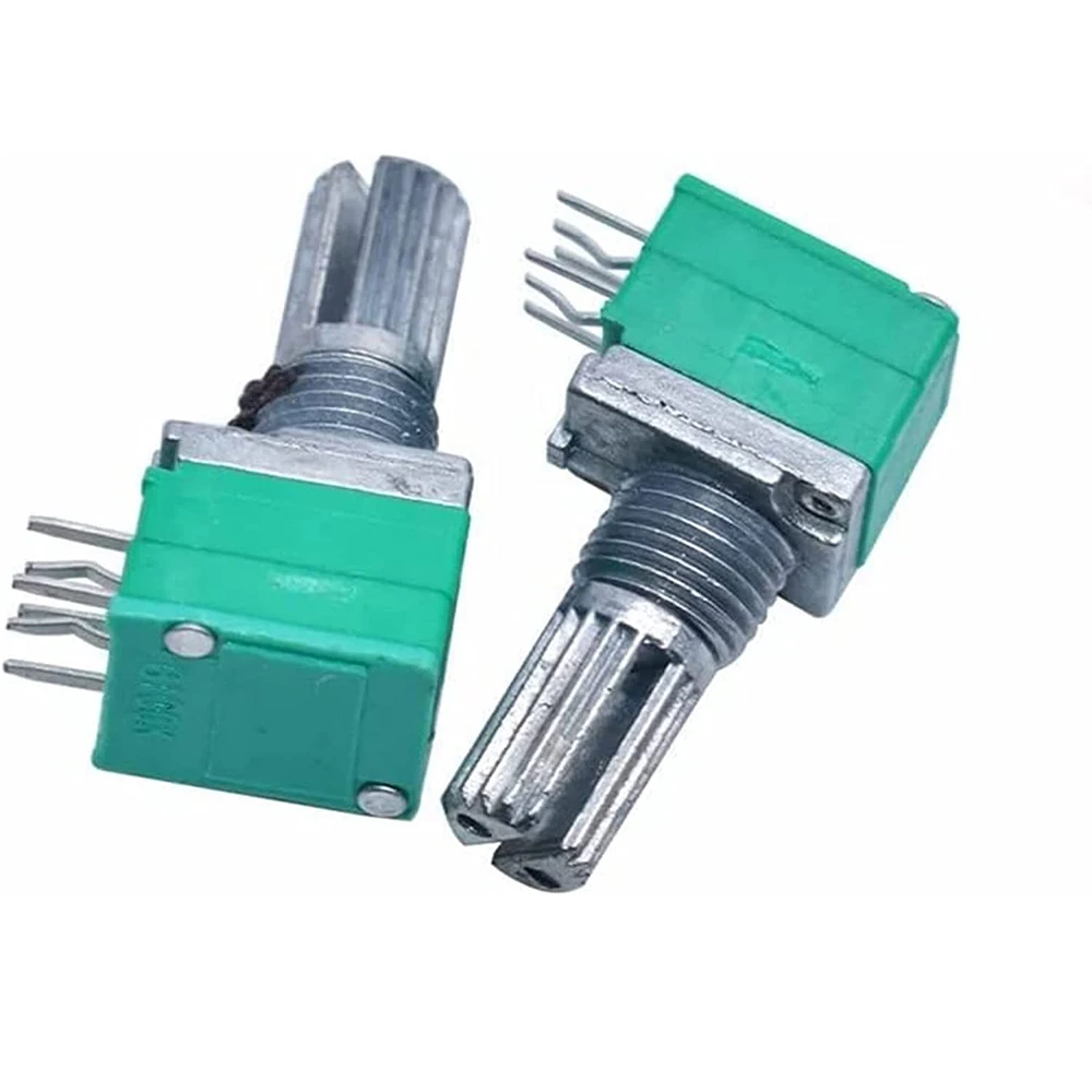 Multiturn Potentiometer,Rotary Potentiometer,Potentiometer Kit,Adjustable Resistor,Electronic Components 5PCS RK097NS Potentiometer 15mm 6Pin RK097 B1K 5K 10K 20K 50K 100K 500K Audio Shaft Amplifier Sealing