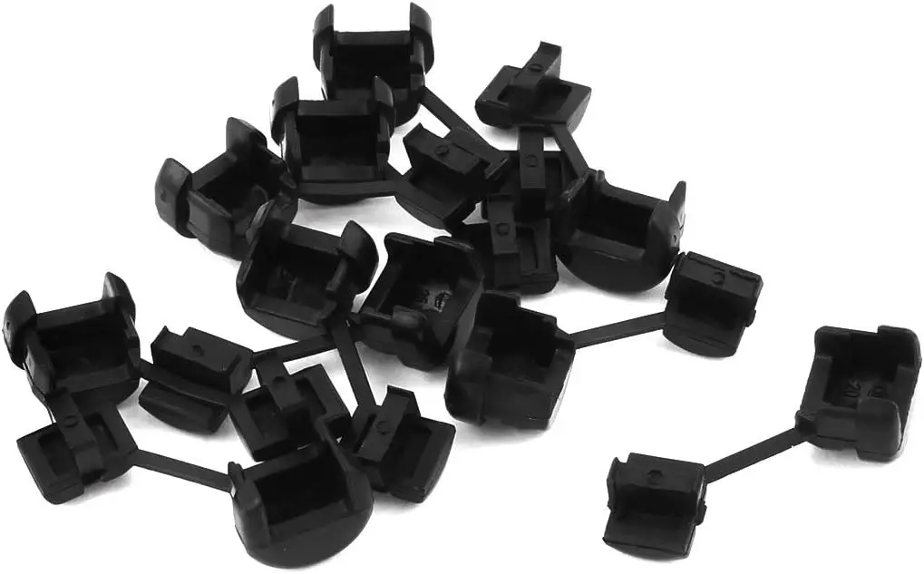 

Tcenofoxy Nylon Cable Tie Fixed Clip Strain Relief Bushing 6mm Dia 10pcs Black