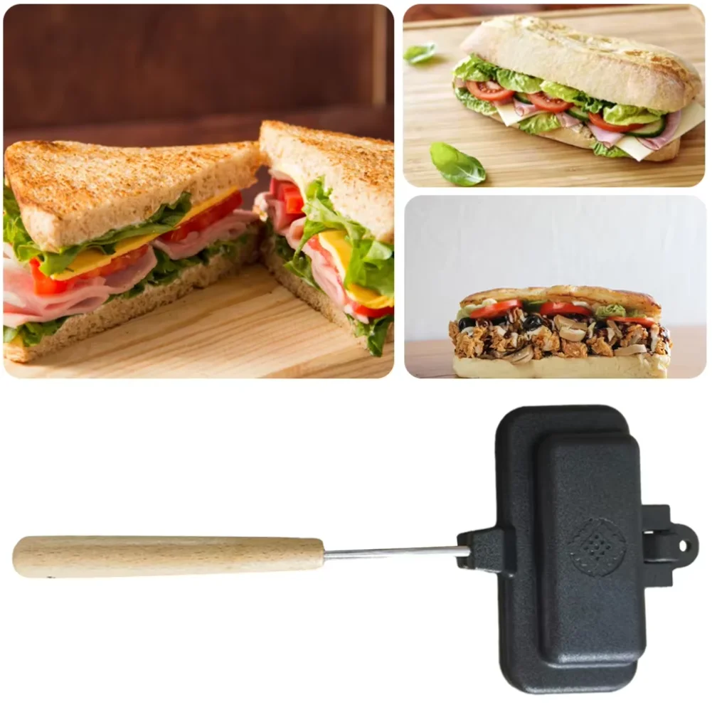 Hot Dog Toaster Non Stick Aluminum Alloy Bread Toast Breakfast Machine Sandwich Maker Waffle Pancake Baking Barbecue Oven Mold 4