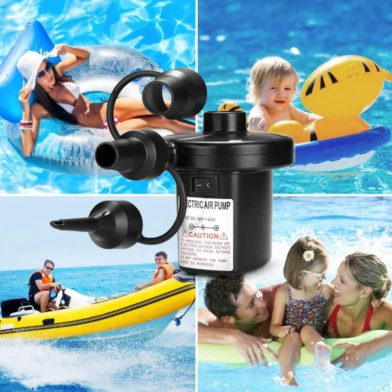 Air pump Electric Inflatable Pump Mini Air Cushion Portable Camping Pump Rapid Filling Mattress Swimming Pool Air Filling Blower Injector