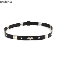 Bauhinia Wholesale women fedora hats band belts Handmade customization pu leather belt band for cowboy hat women men decorate 6