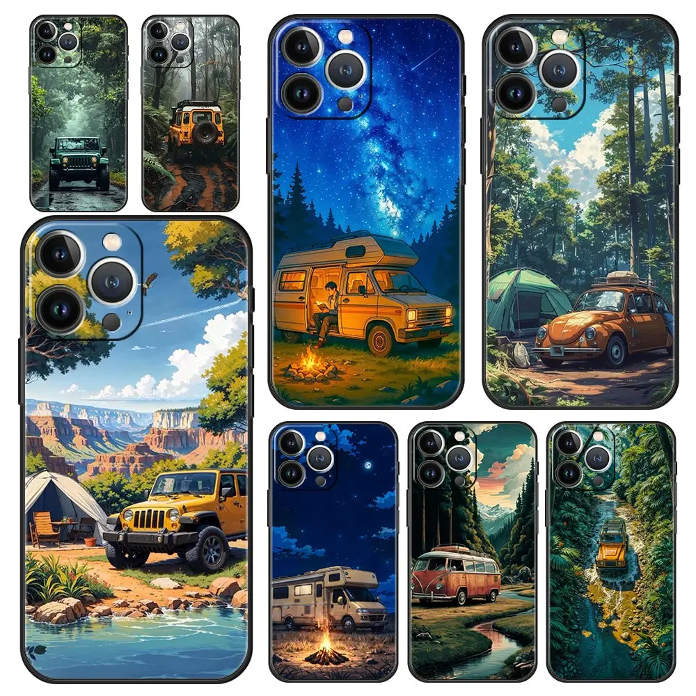 Travel-Inspired Forest TPU Phone Case - Soft Protective Shell Cover