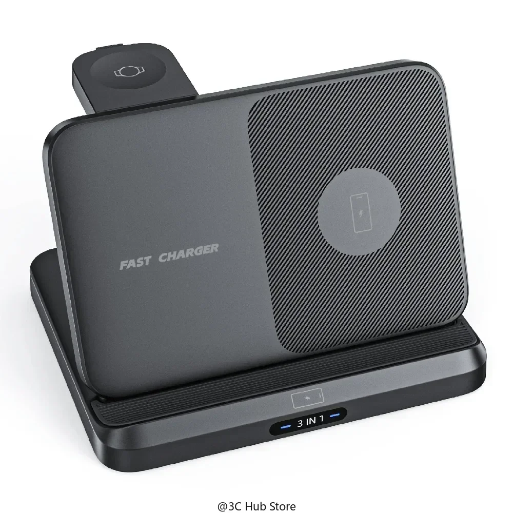 3 in 1 Wireless Charger Stand for Samsung Galaxy Z Fold 5 4 3 S23 Ultra Fast Charging Dock Station for Galaxy Watch 6 Buds2