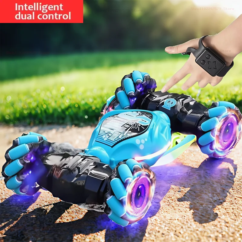 4WD RC Car Climbing Stunt LED Electric Gesture Induction Deformation Twist Remote Controlled Toys Gifts