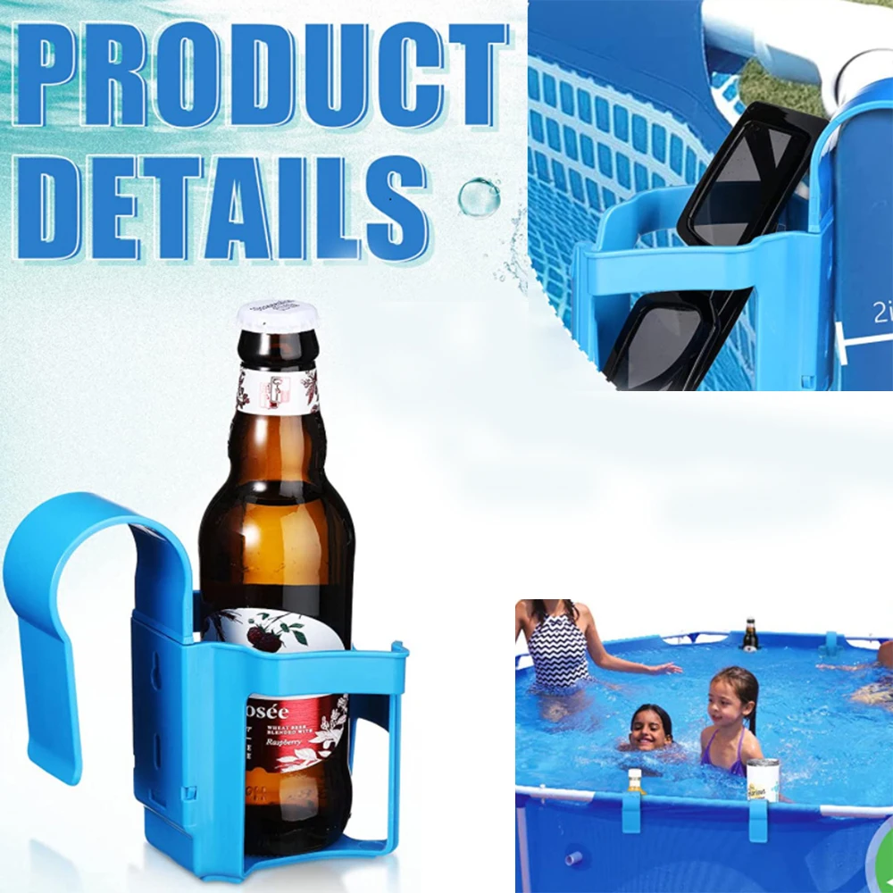 Poolside Cup Holder Sturdy Pool Drink Holder Outdoor Pool Cup Beer Rack For Above Ground Pools & Spa Accessories
