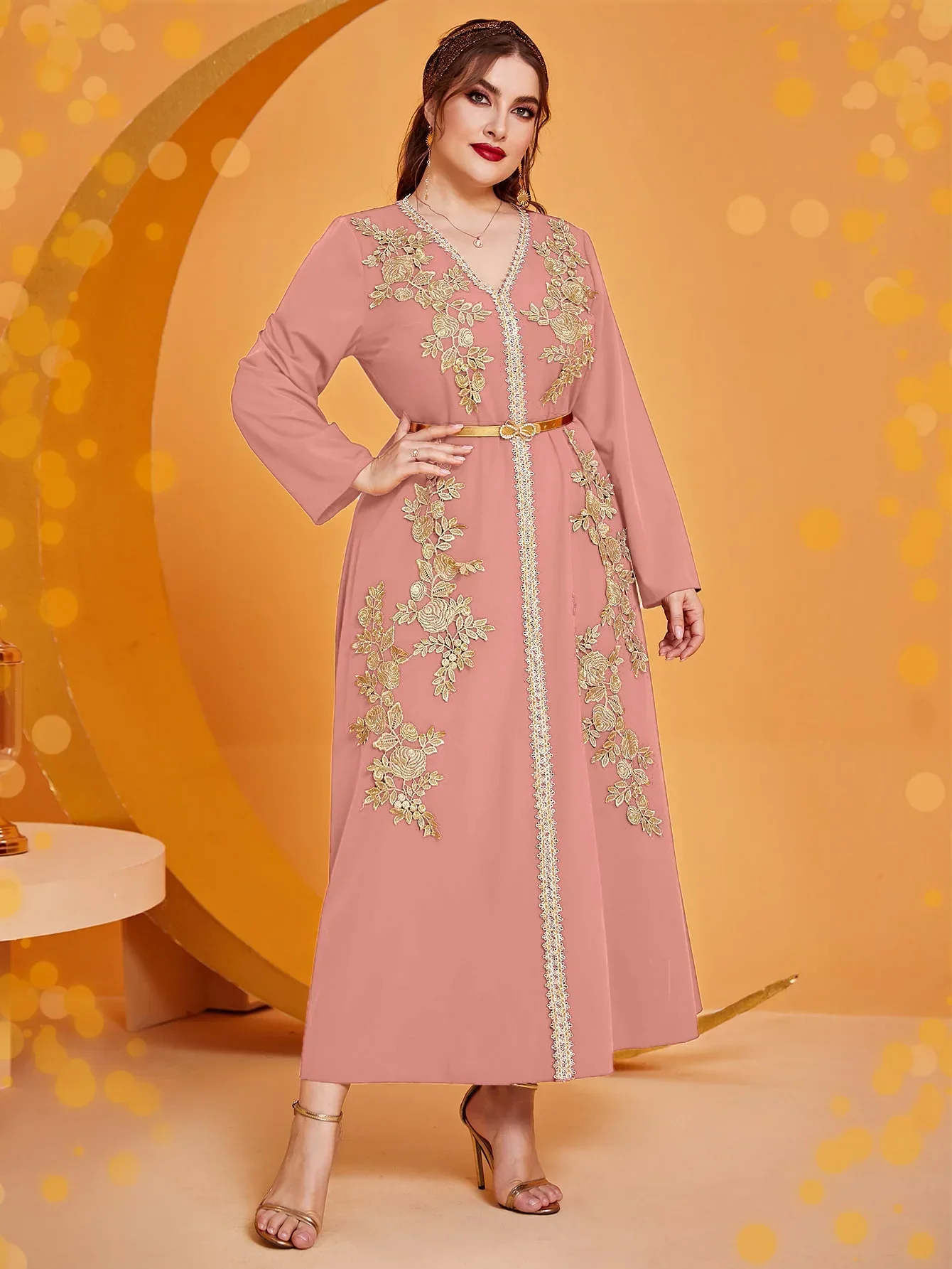 Eid Muslim Abaya for Women Party Dresses Jalabiya appliques Ramadan Morocco Dubai Abayas Kaftan Islam Vestidos Arab  dresses
