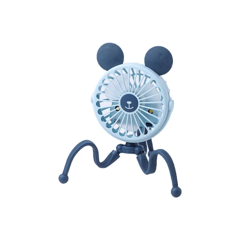 Mini Stroller Fan with Light Personal Portable Baby Flexible Tripod Cute for Bedroom Room |