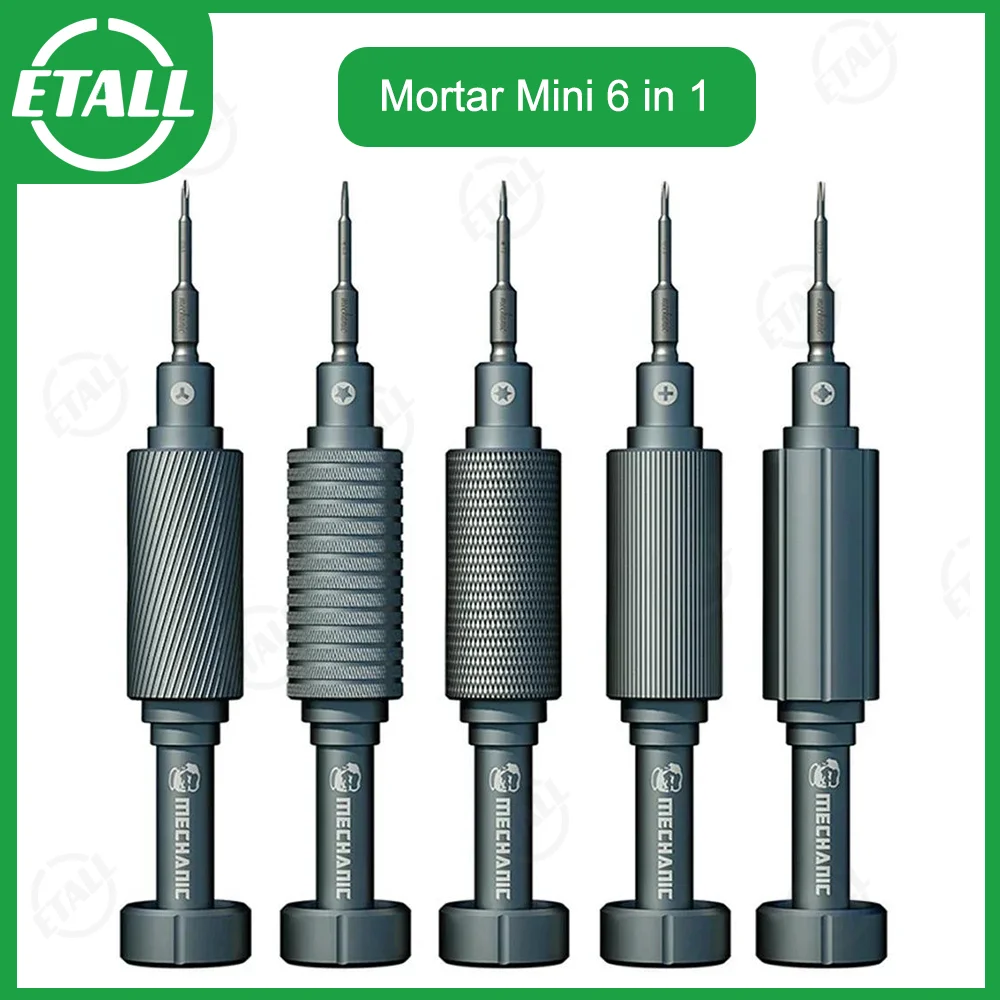 IShell MAX 절구통 미니 정밀 드라이버 세트, MECHANIC 블라섬 크로스, 아이폰 분해, 휴대폰 수리 도구 세트, 6in 1