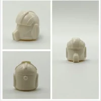 100 pcs pure white helmet head Building Block  Mini Action Figure Toys Solid Plain Helmet Accessories 2