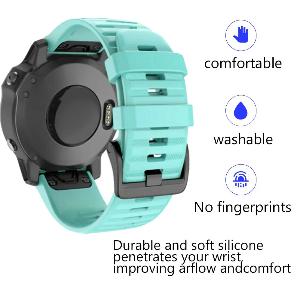 Silicone Quick Release Smart Watch Band - 22mm/26mm