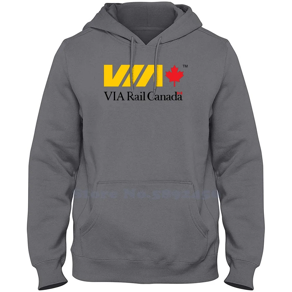 

Модная толстовка с капюшоном и логотипом Канады Via Rail, высококачественные худи из 100% хлопка с графическим рисунком