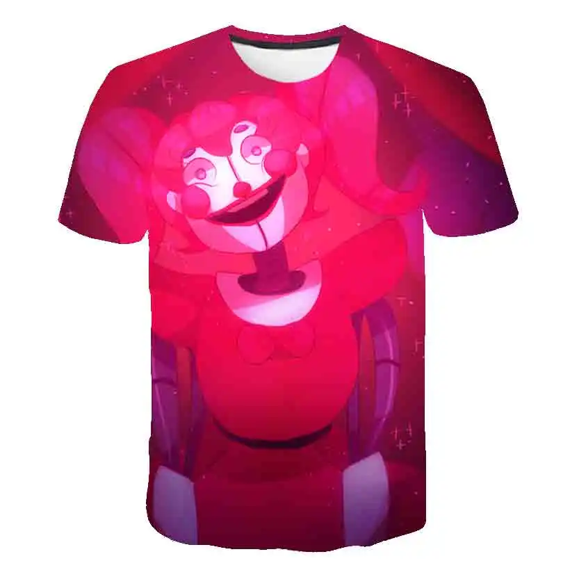 Boys & Girls Cartoon T-shirts Kids Night at Freddy Print T Shirt Children Summer Short Sleeve T-shirt Five Nights Tops Clothing roblox t shirt