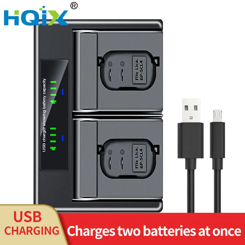 Hqix Per Leica Sl2 Q2 Sl(Typ 601) Fotocamera Bp-Scl4 Batteria A Doppio Caricatore