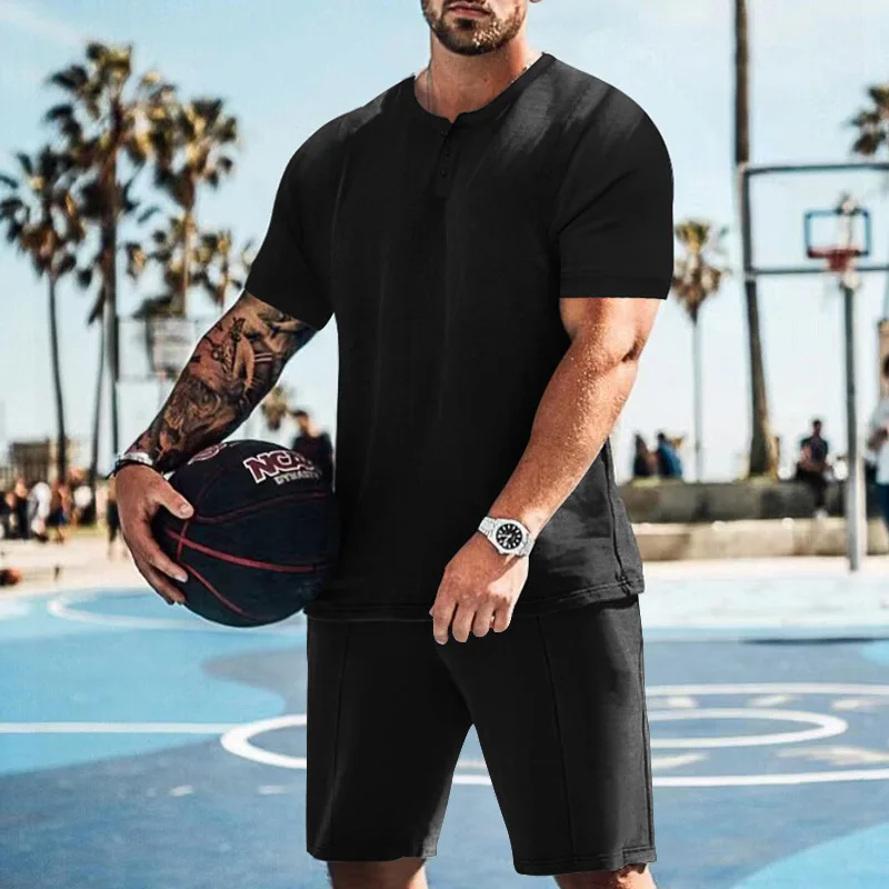Men's Summer Loose Sports Casual Short-sleeved Suit