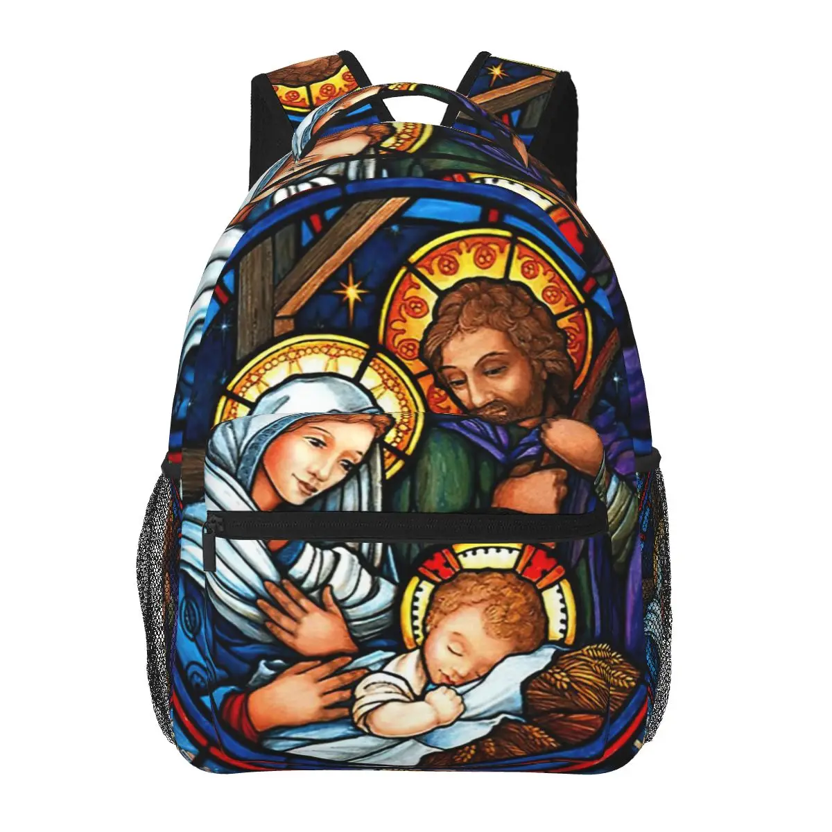 

Holy Family, Jesus Christ, Mary, Joseph Backpack for Girls Boys Travel RucksackBackpacks for Teenage school bag