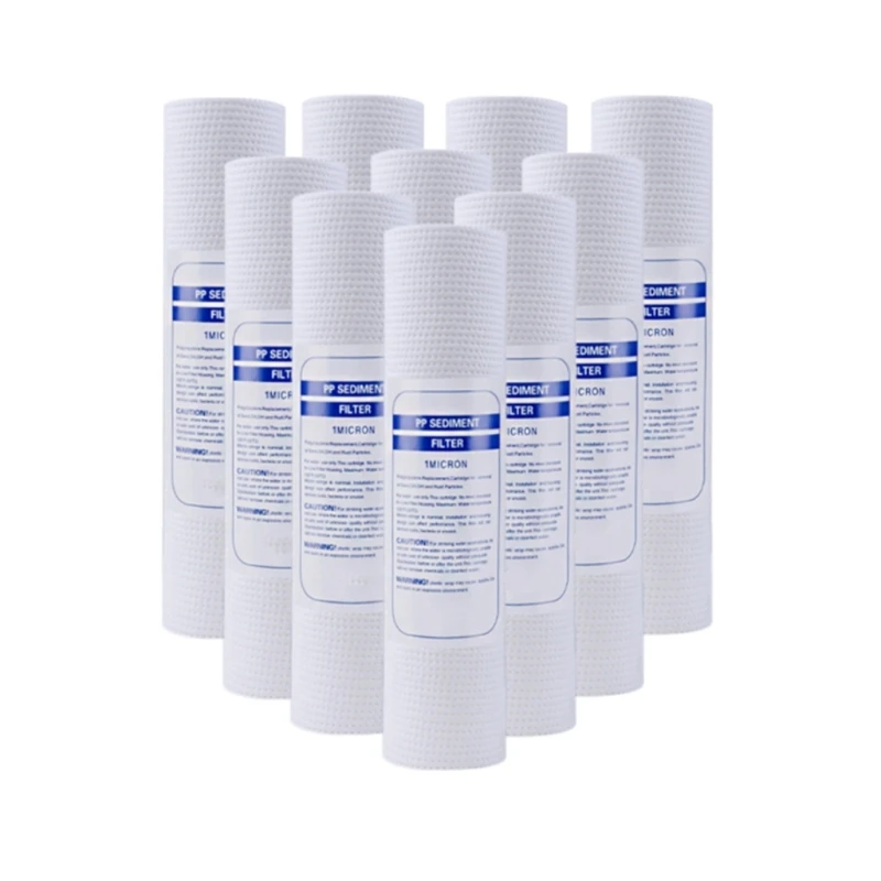 10 PCS Universal Water Filter PP Cotton Filter Cartridge Sediment Water Filters Polypropylene Material for Kitchen water filter
