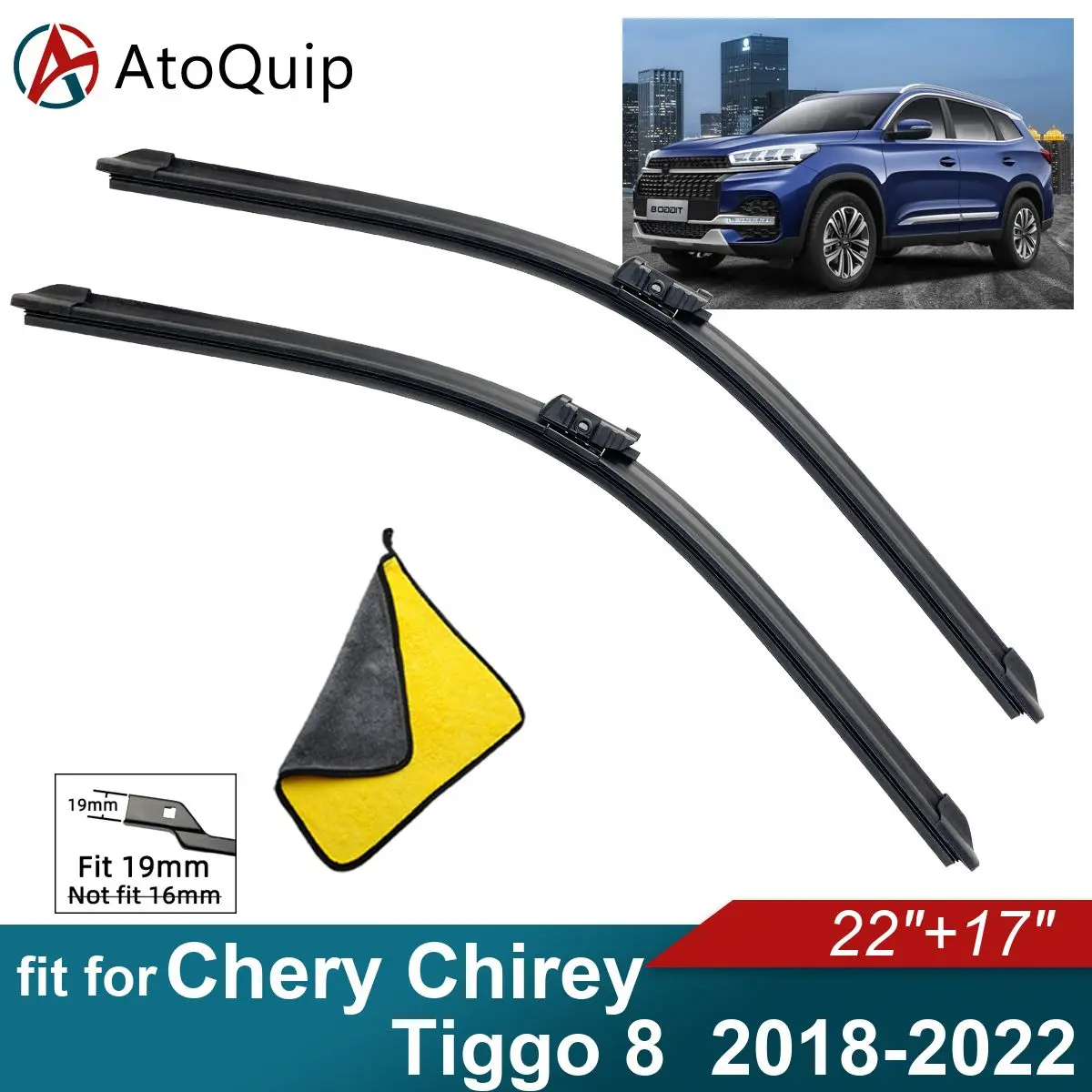 

Car Windshield Wiper Blades Fit For Chery Chirey Tiggo 8 Wiper Blades Soft Rubber Auto Front Windscreen 2018 2019 2020 2021 2022