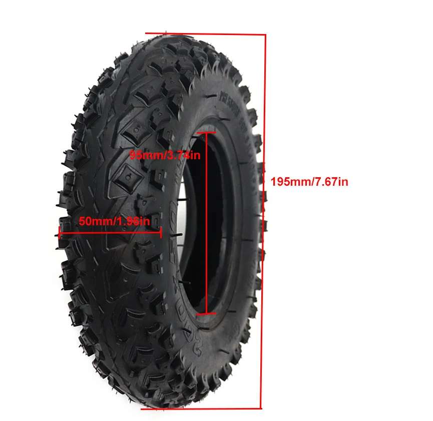 Scooter, monociclo elettrico con pneumatici interni ed esterni 200 X 50 8', adatti per scooter elettrici, biciclette 200x50 - immagine 3