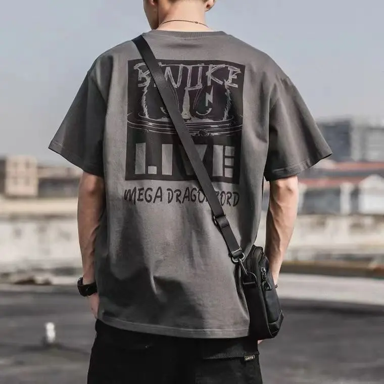 thumbnail image 1 of Camiseta para hombre de gran tamaño con estampado de anime para hombre, camisetas gráficas Katoen, ropa informal barata y de alta calidad Trendyol 5xl S Xl, 1 of 5
