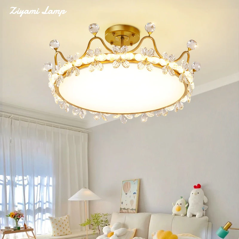 

Modern Crystal LED Chandelier For Bedroom Living Badroom Foyer Room Indoor Home Decoration Gold Bright Ceiling Lights Fixture