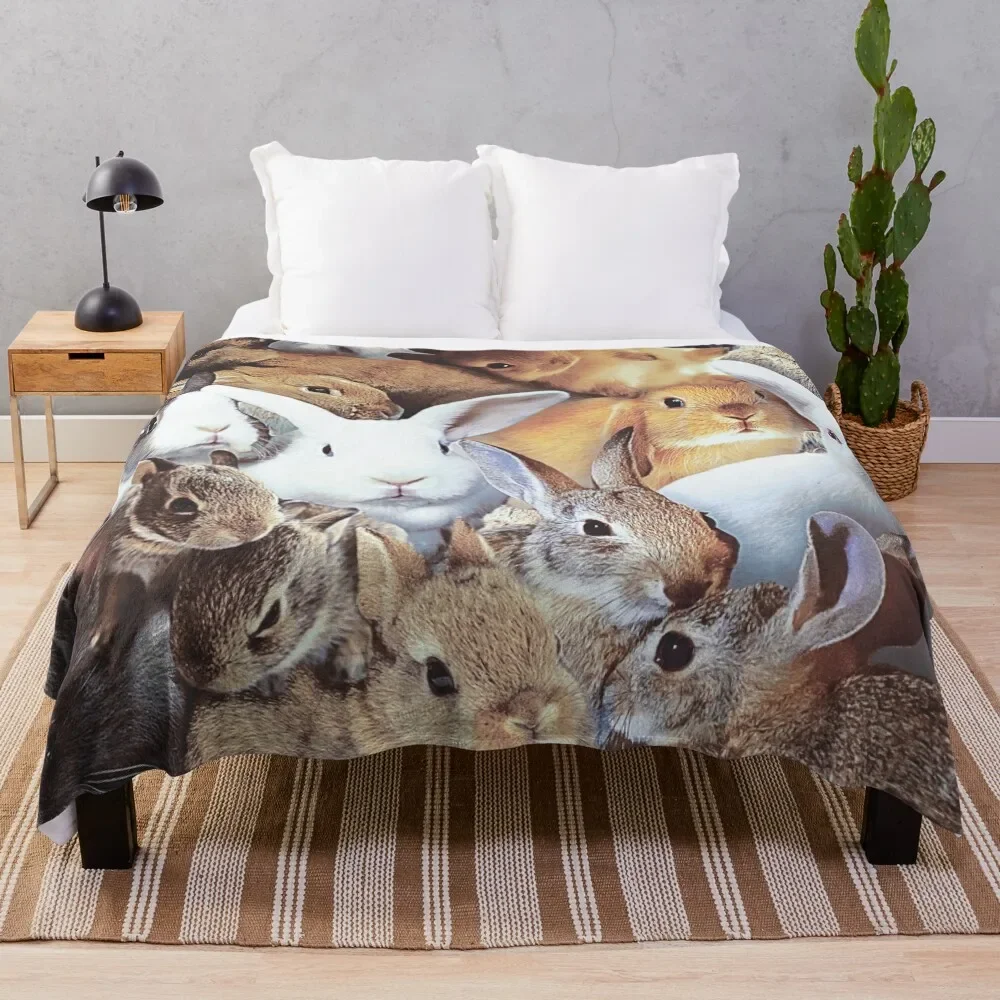 

Rabbits Throw Blanket Custom Comforter Large Flannels Blankets