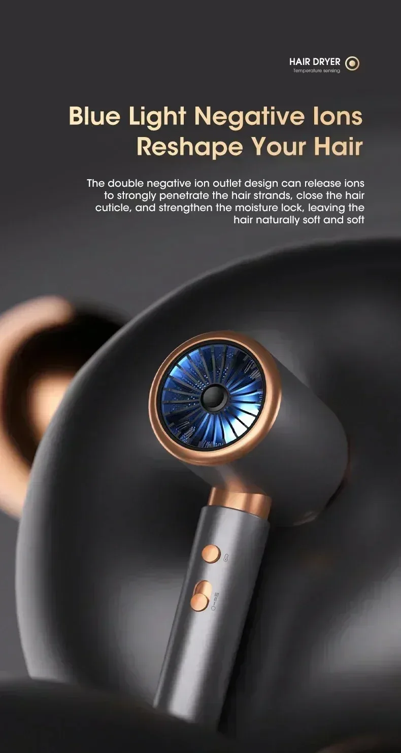 Professional Ionic Hair Dryer With Multiple Speed And Heat Settings_voghion.com