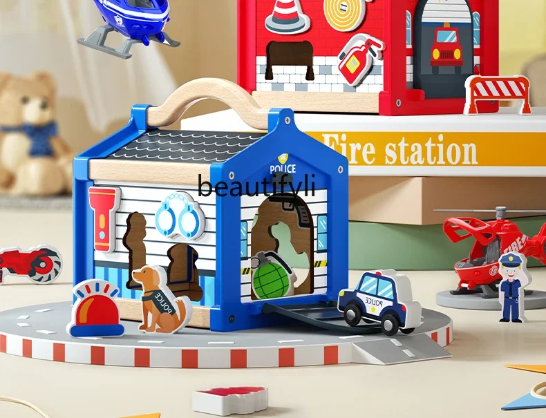 Children's small house toy house building block puzzle playhouse toy boy birthday gift